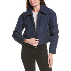 Michael Kors Womens  Short Quilt Jacket, Navy